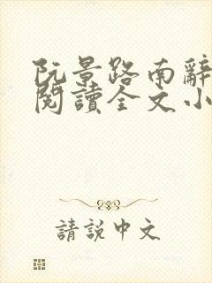 阮景路南辞免费阅读全文小说