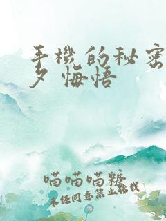 手机的秘密 七夕 悔悟