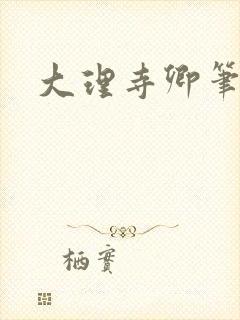 大理寺卿笔趣阁