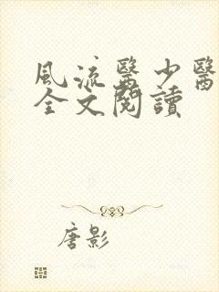 风流医少医免费全文阅读