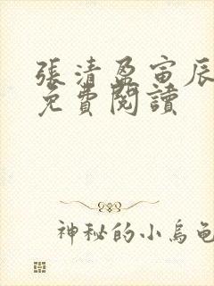 张清盈寅辰小说免费阅读