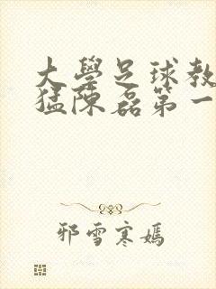 大学足球教练王猛陈磊第一篇