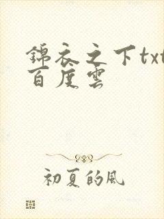 锦衣之下txt百度云