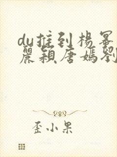 du推到杨幂赵丽颖唐嫣刘诗诗郑爽