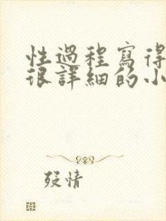 性过程写得很黄很详细的小说