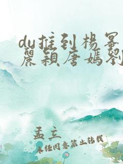 du推到杨幂赵丽颖唐嫣刘诗诗郑爽