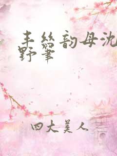 丰丝韵母沈蓉书野笔