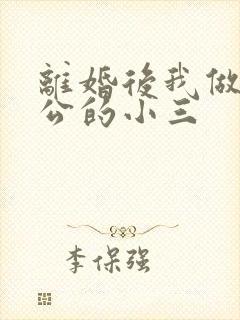 离婚后我做了老公的小三