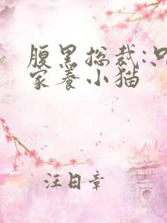 腹黑总裁:只疼家养小猫