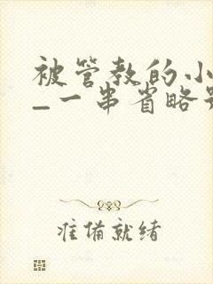 被管教的小美人_一串省略号_