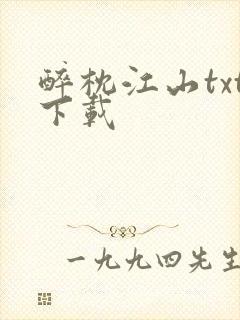 醉枕江山txt下载