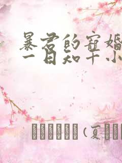 暴君的宠婚日常一日知千小说免费