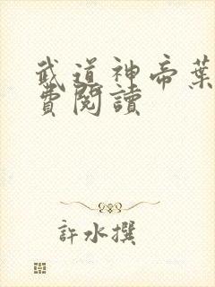 武道神帝叶辰免费阅读