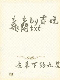 炎炎by霁晚笔趣阁txt