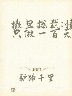 撒旦总裁:情人只做一百天