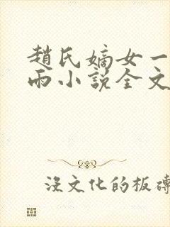 赵氏嫡女一蓑烟雨小说全文免费笔趣txt下载