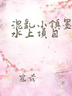 混乱小镇墨池砚水上项目