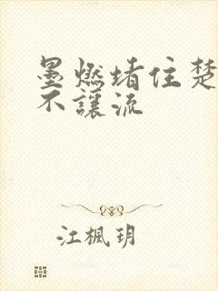 墨燃堵住楚晚宁不让流