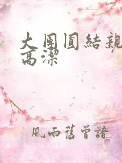 大团圆结亲情会高洁