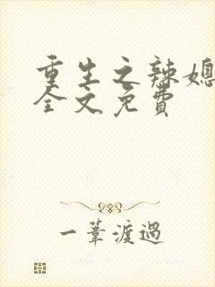 重生之辣媳当家全文免费