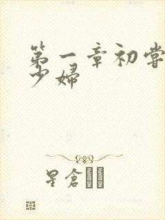 第一章初尝云雨少妇