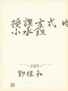 授课方式 肉馅小水饺