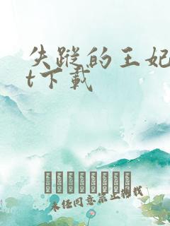 失踪的王妃txt下载