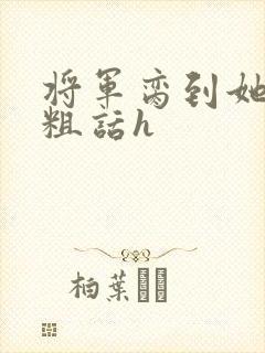 将军脔到她哭h粗话h