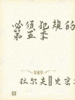 必须犯规的游戏第五季