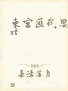 东宫匪我思存txt