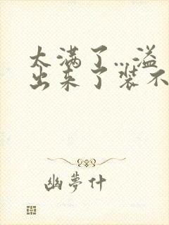 太满了...溢出来了装不下了