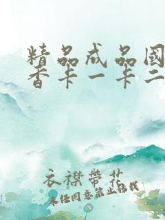 精品成品国色天香卡一卡二摄像头