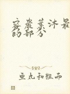 容岩叶沐最激烈的部分