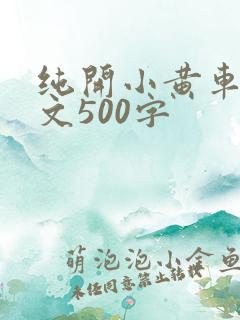 纯开小黄车小短文500字