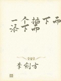 一个插下面一个添下面