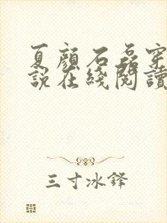 夏颜石磊穿越小说在线阅读