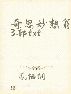 奇思妙想翁乱13部txt