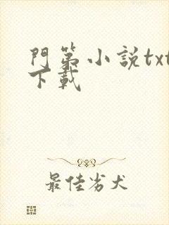 门第小说txt下载