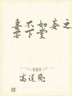 妻不如妾之夫人要下堂