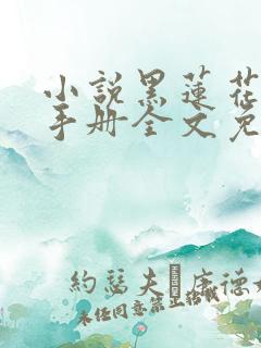 小说黑莲花攻略手册全文免费阅读