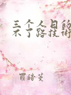 三个人日的我走不了路技术