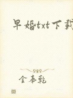 早婚txt下载