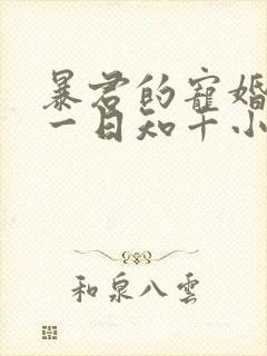 暴君的宠婚日常一日知千小说免费