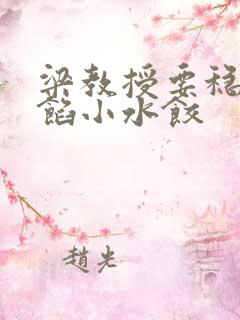 梁教授要稳住肉馅小水饺