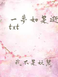 一梦如是逝水长txt