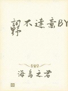 词不达意BY咩野