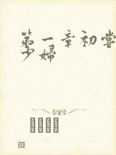 第一章初尝云雨少妇