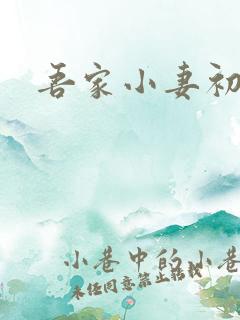 吾家小妻初长成