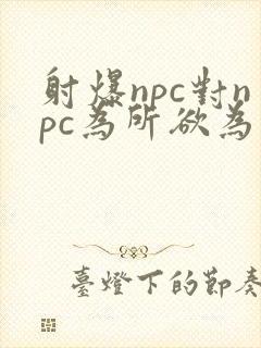 射爆npc对npc为所欲为的世界