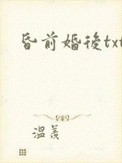 昏前婚后txt